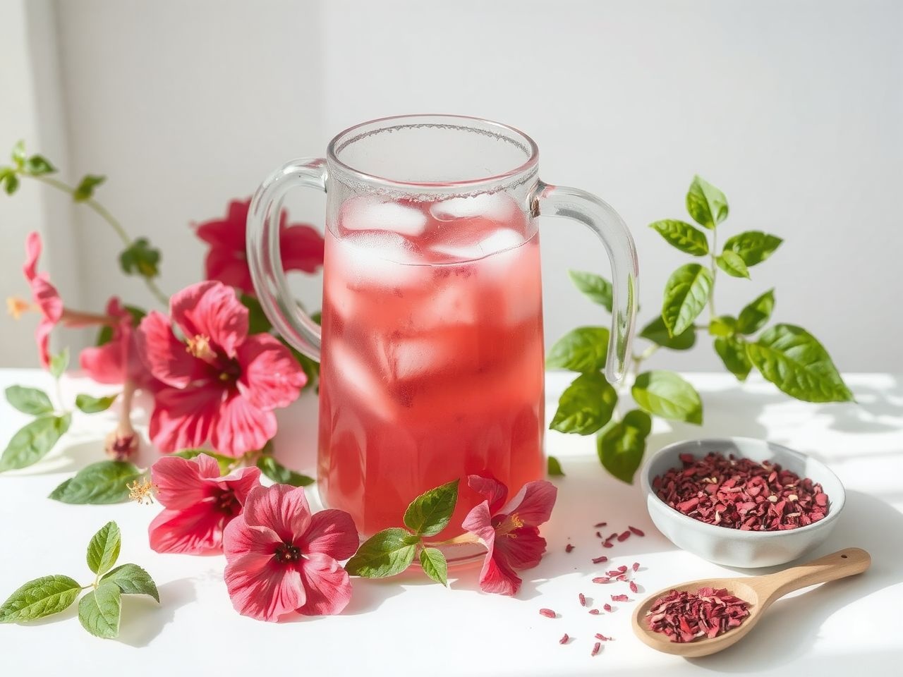 A hibiszkusz tea természetes vitaminforrás és frissítő nyári ital.