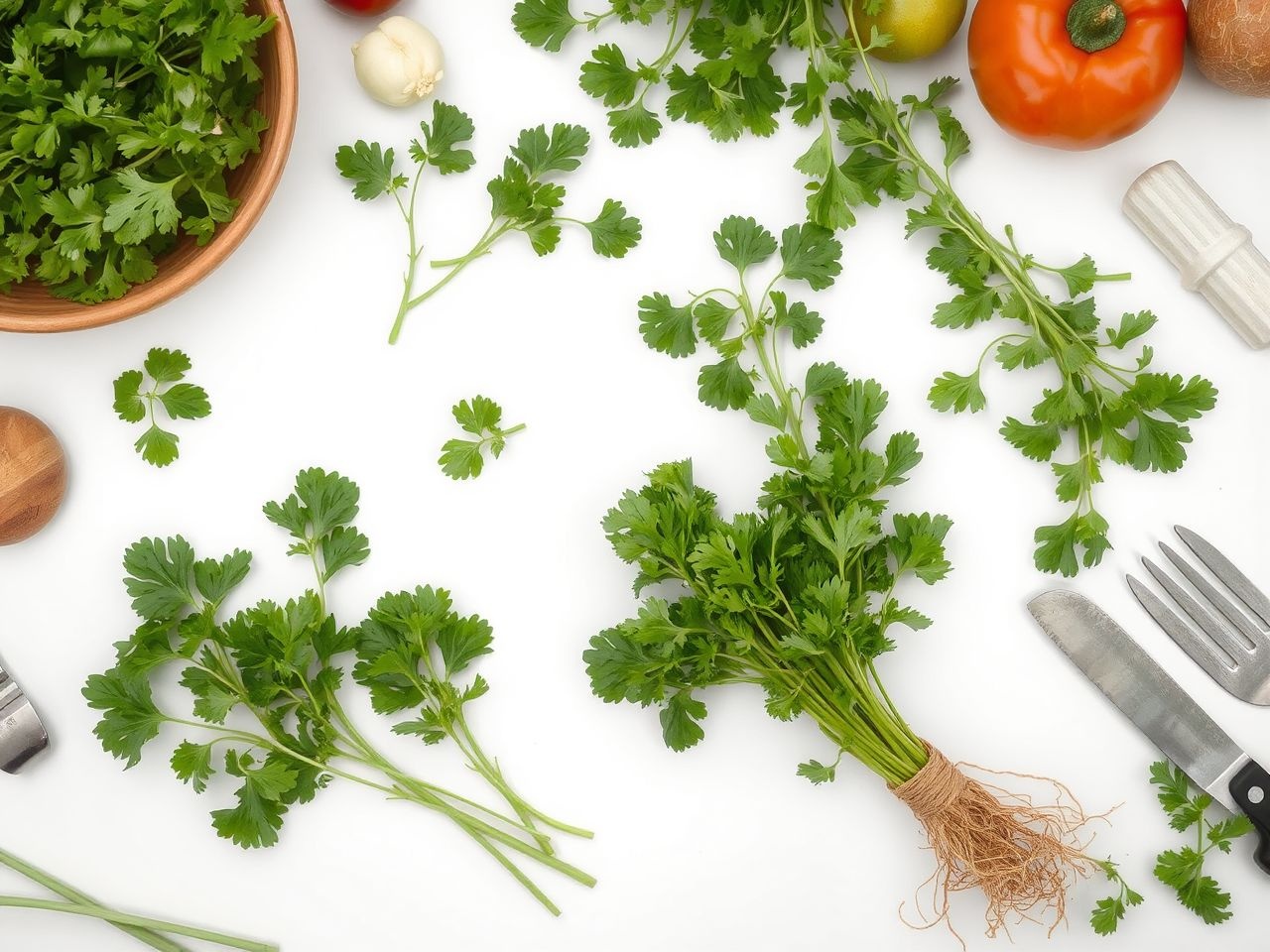 A hullámos és metélőpetrezselyem ízben és felhasználásban különbözik.