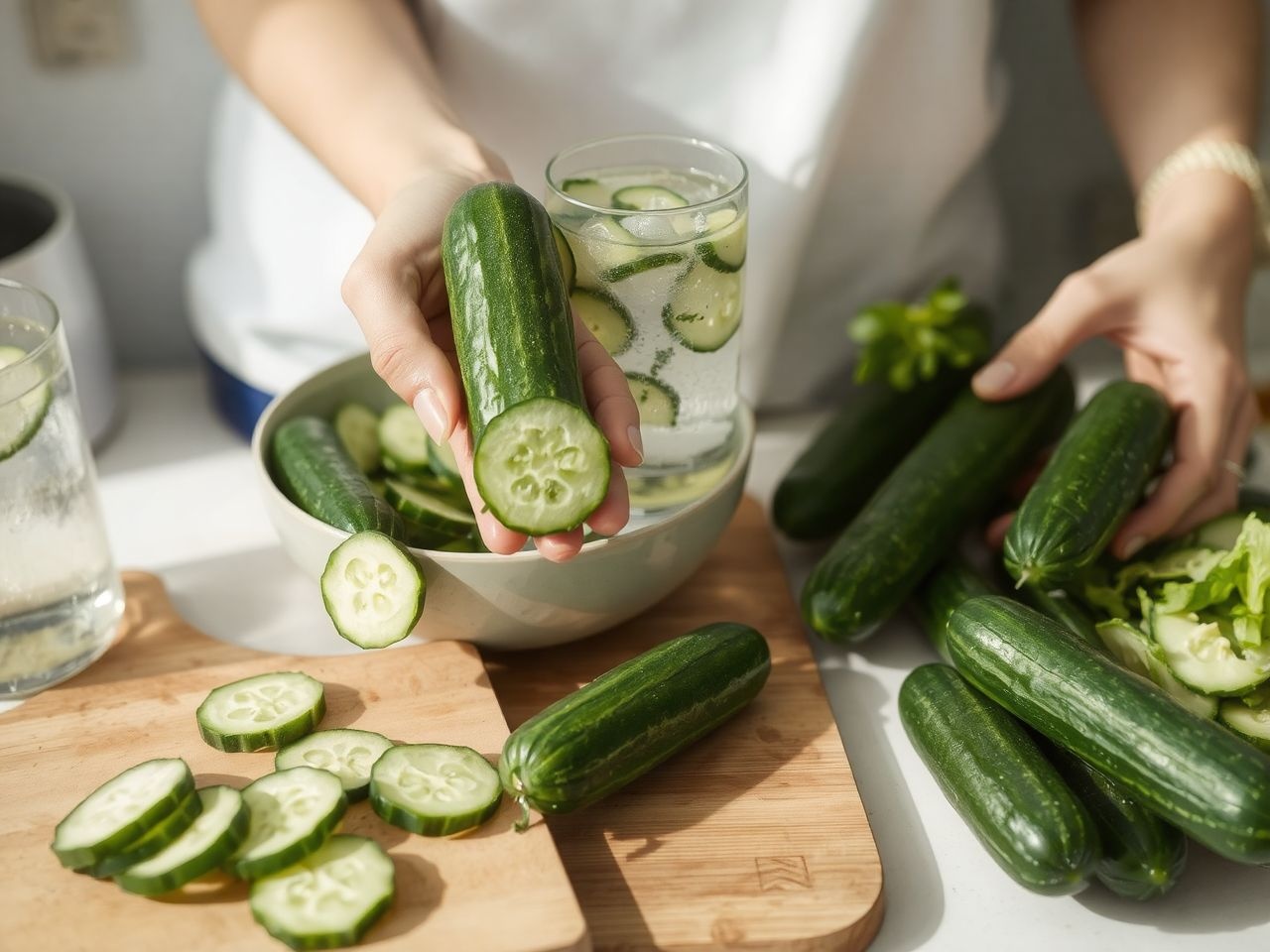 Az uborka alacsony kalória- és magas víztartalma segíti a fogyást.