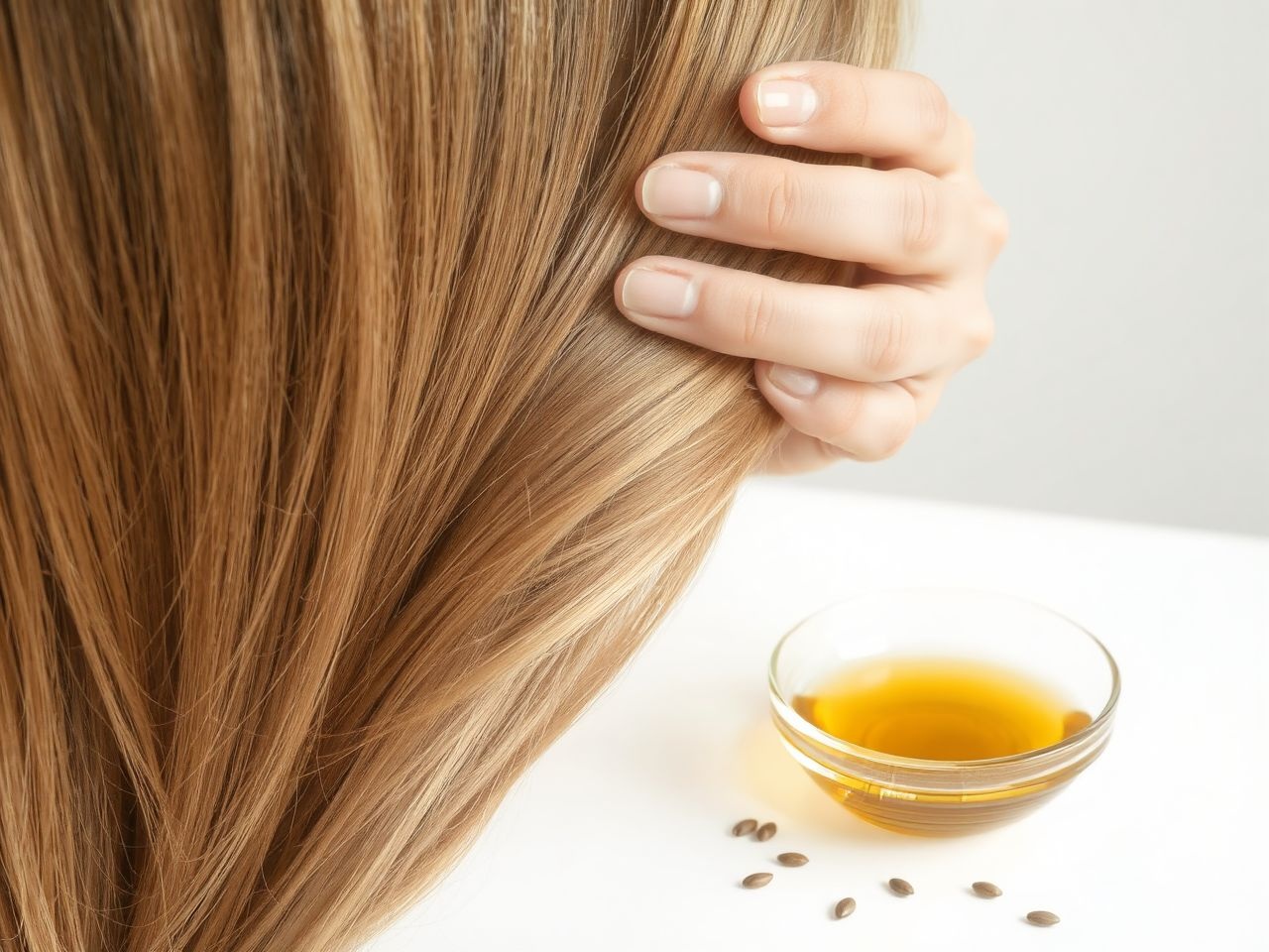 A lenmagolaj belsőleg és külsőleg erősíti a hajat.