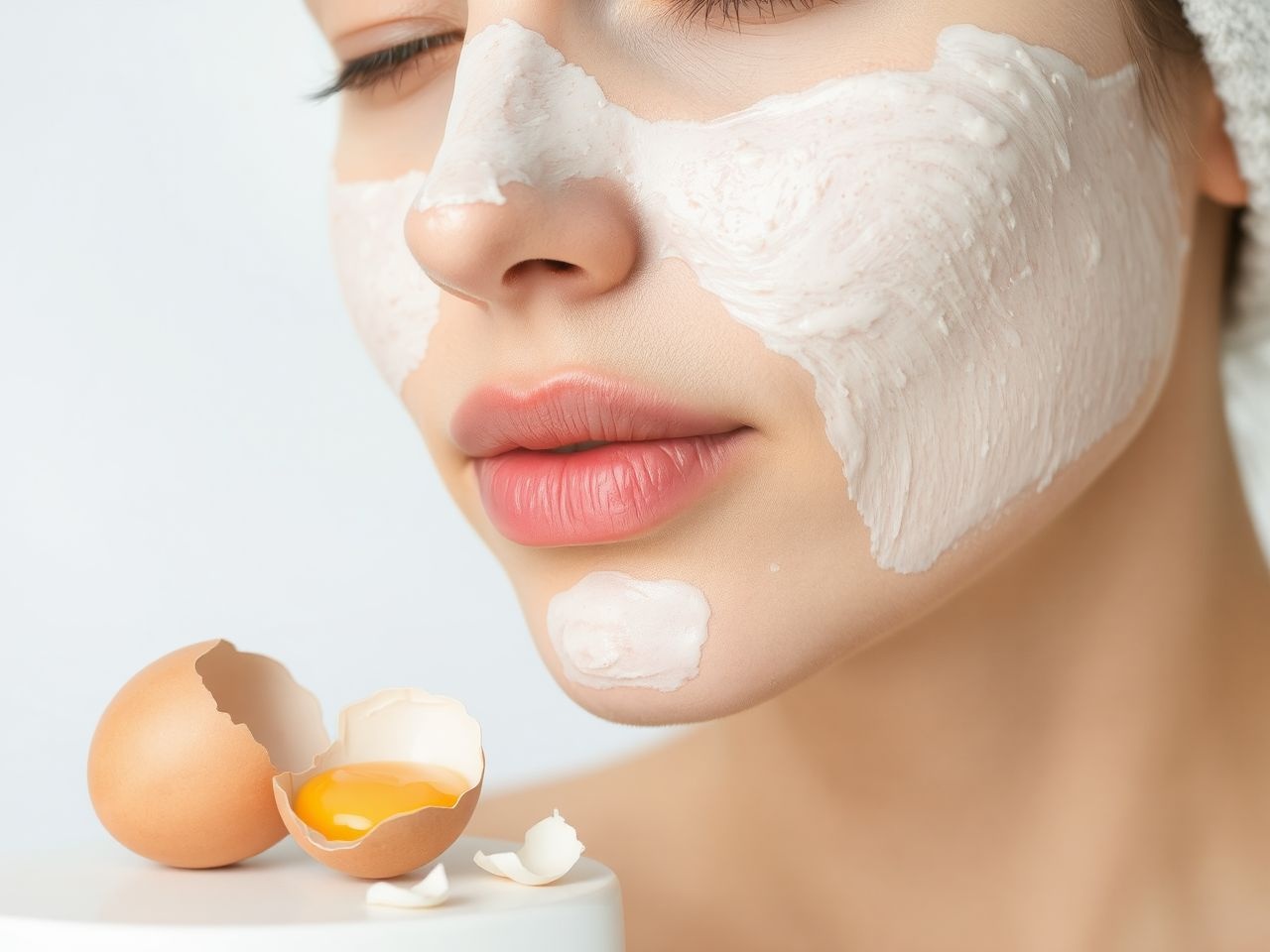 A teljes tojásos maszk táplálja és feszesíti a bőrt.