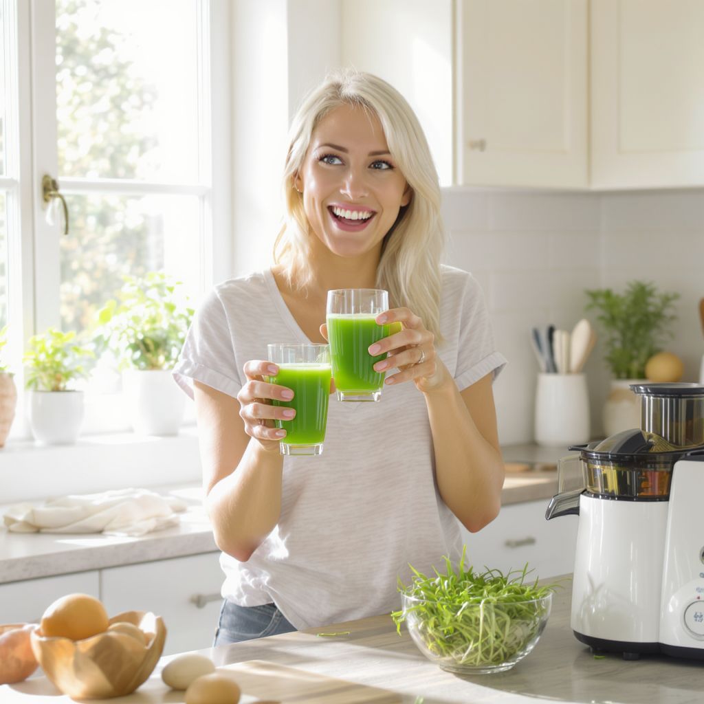 A búzafűlé reggeli fogyasztása fokozza a hatékonyságot.