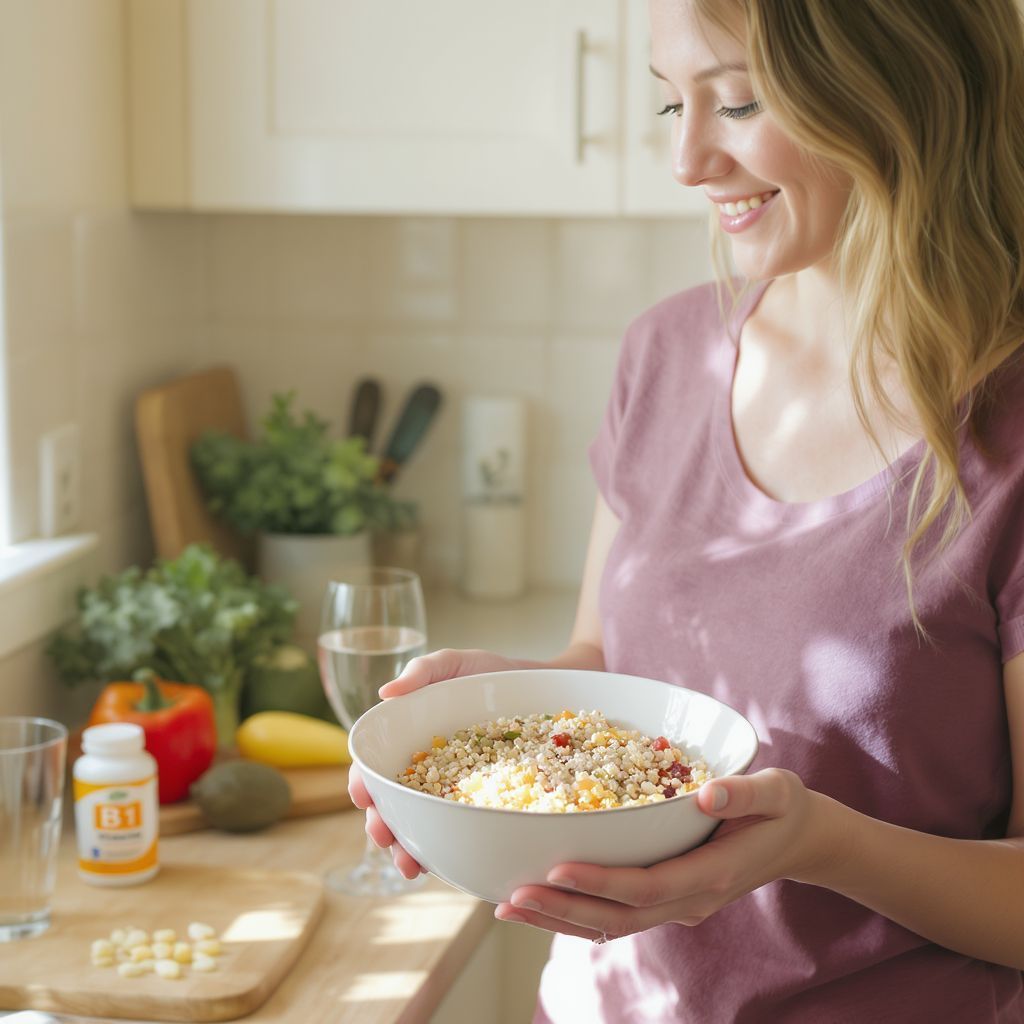 B1-vitamin kiegészítés szükséges lehet stresszes időszakokban.