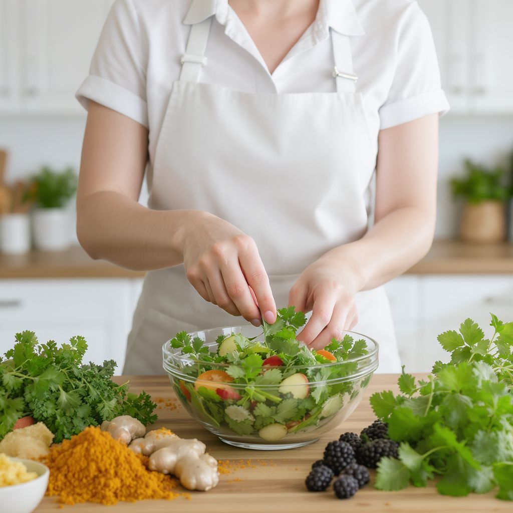 A petrezselyem fokozza a gyulladáscsökkentő hatásokat más ételekkel.