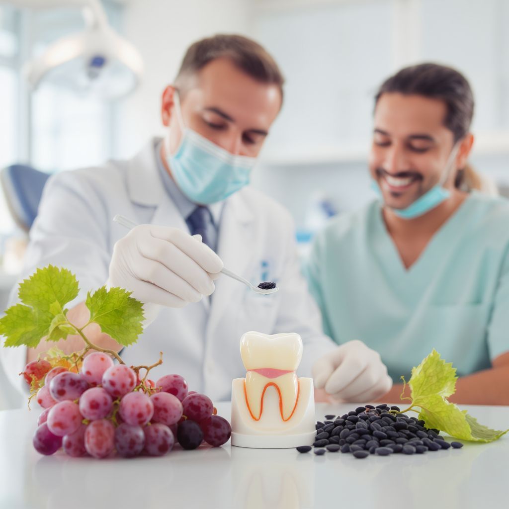 A szőlőmagkivonat segíti a nyál védőhatását.