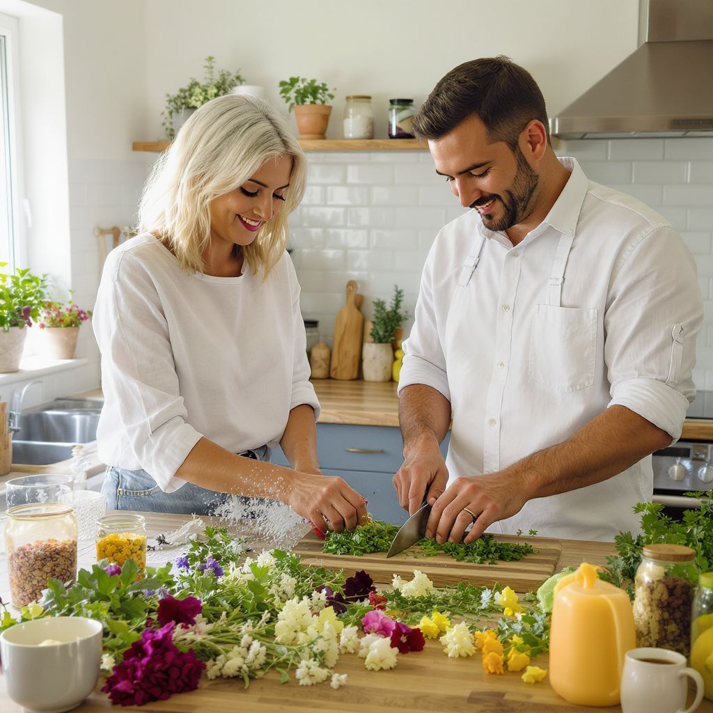 Nyári receptek ehető virágokkal és gyógynövényekkel