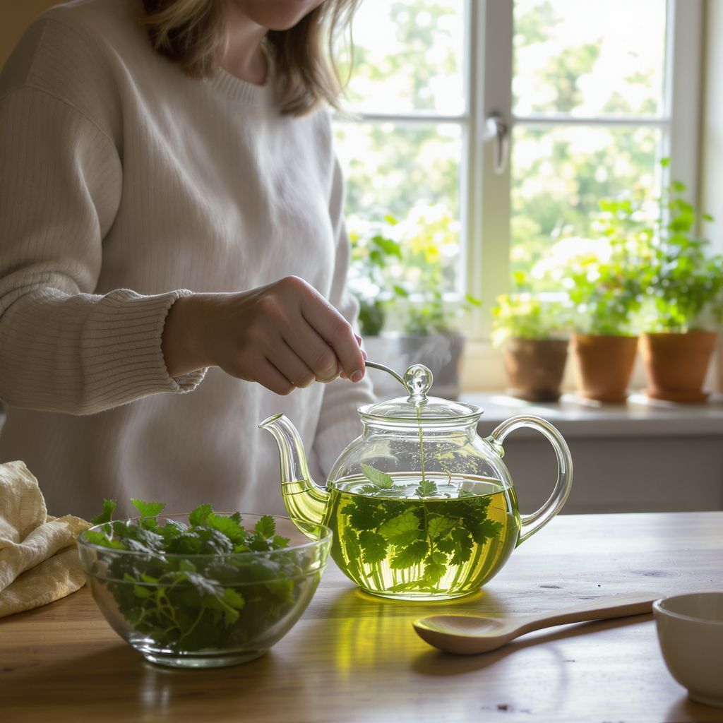 A csalántea hatékonyan segít a gyulladások csökkentésében.
