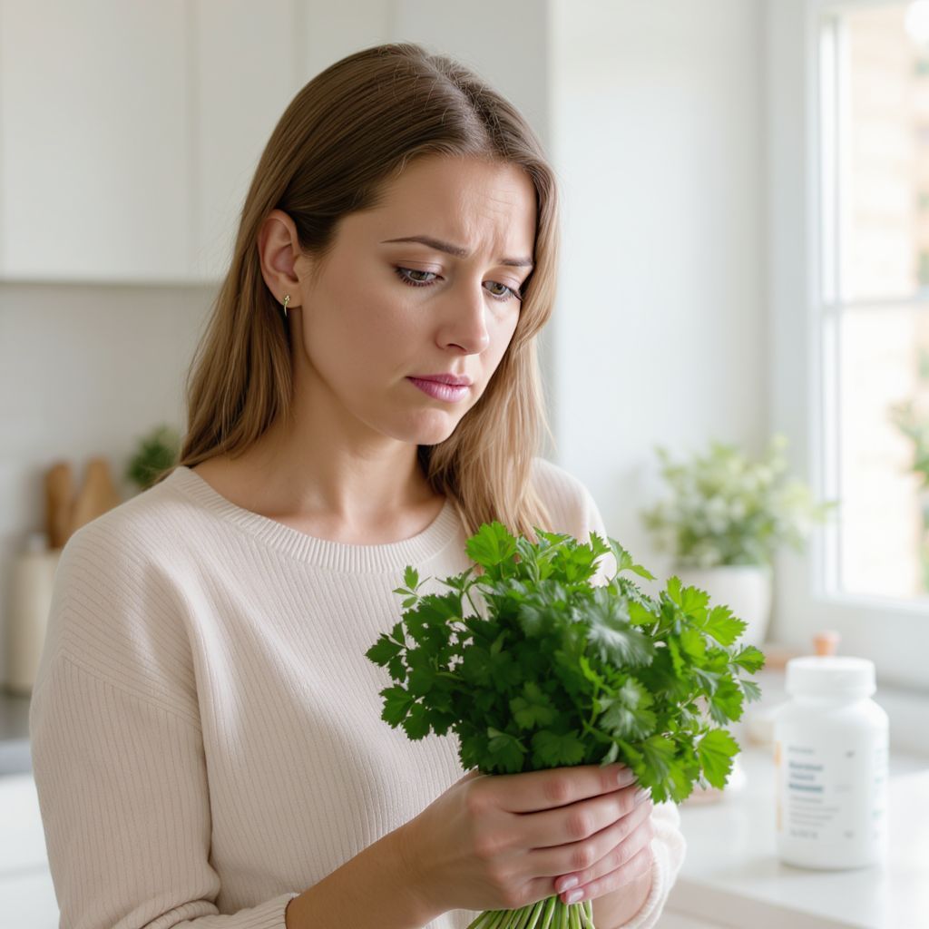 A petrezselyem fogyasztása allergiás reakciókat okozhat.