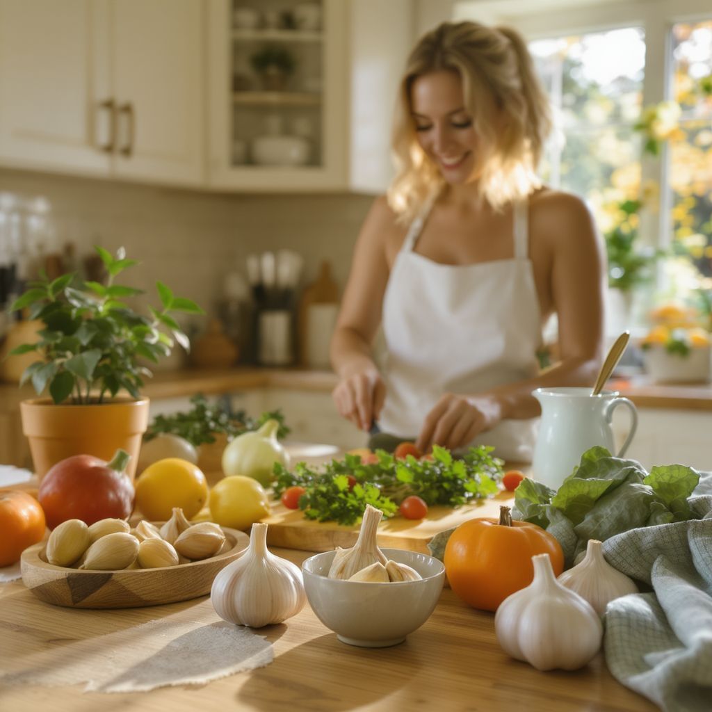 A fokhagyma erősíti az immunrendszert és javítja az egészséget.