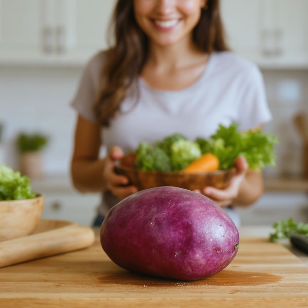 A lila burgonya gyulladáscsökkentő antocianinokat tartalmaz.