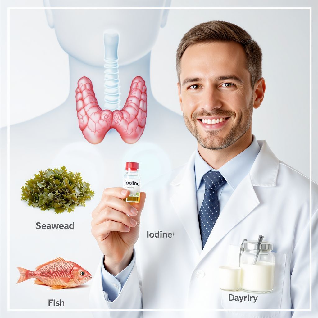 A jód elengedhetetlen a pajzsmirigy hormontermeléséhez.