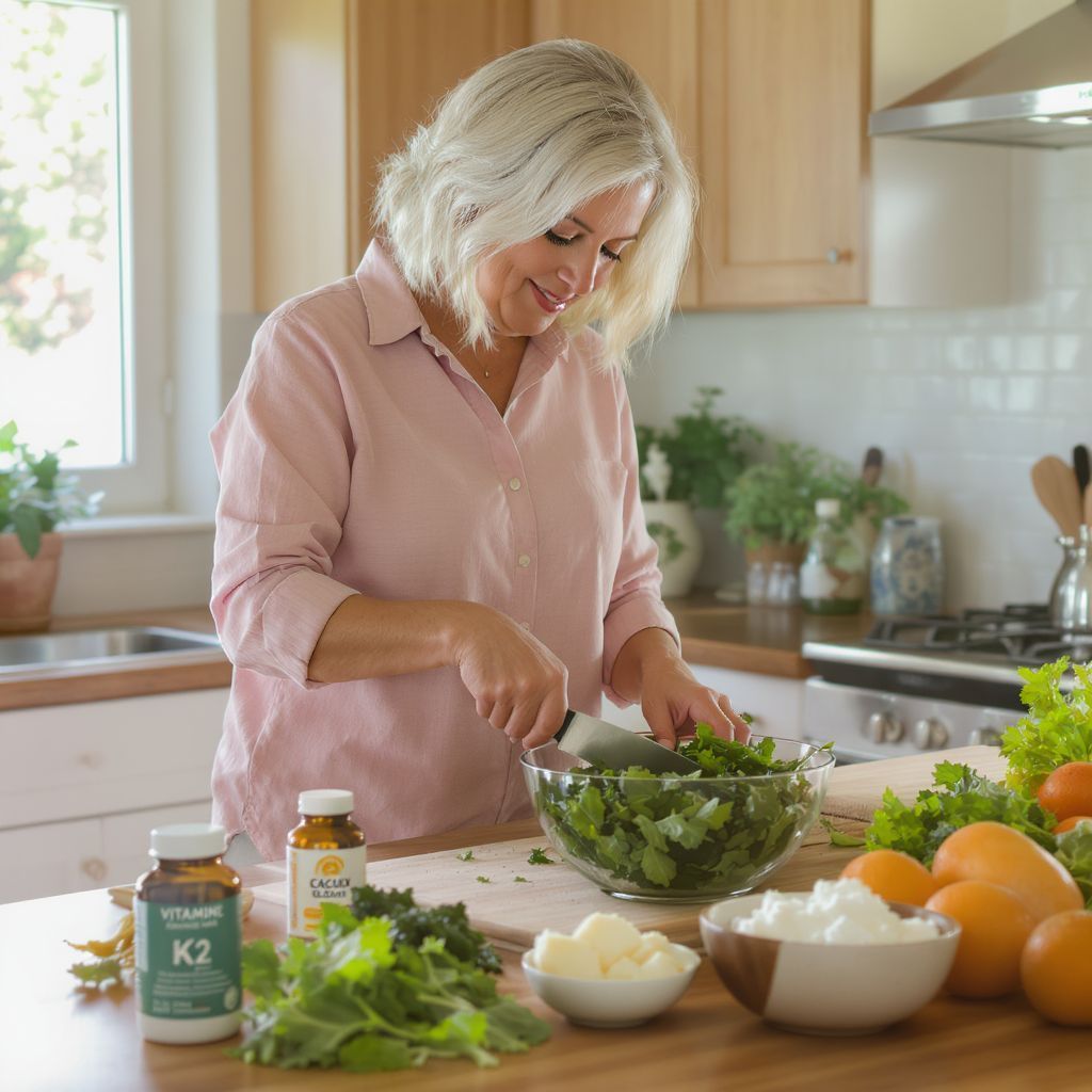 A K2-vitamin segíti a kalcium csontokba való beépülését.