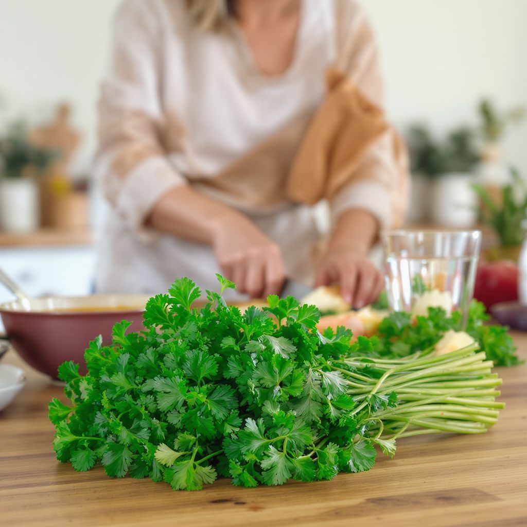 A petrezselyem erősíti az immunrendszert és a csontokat.