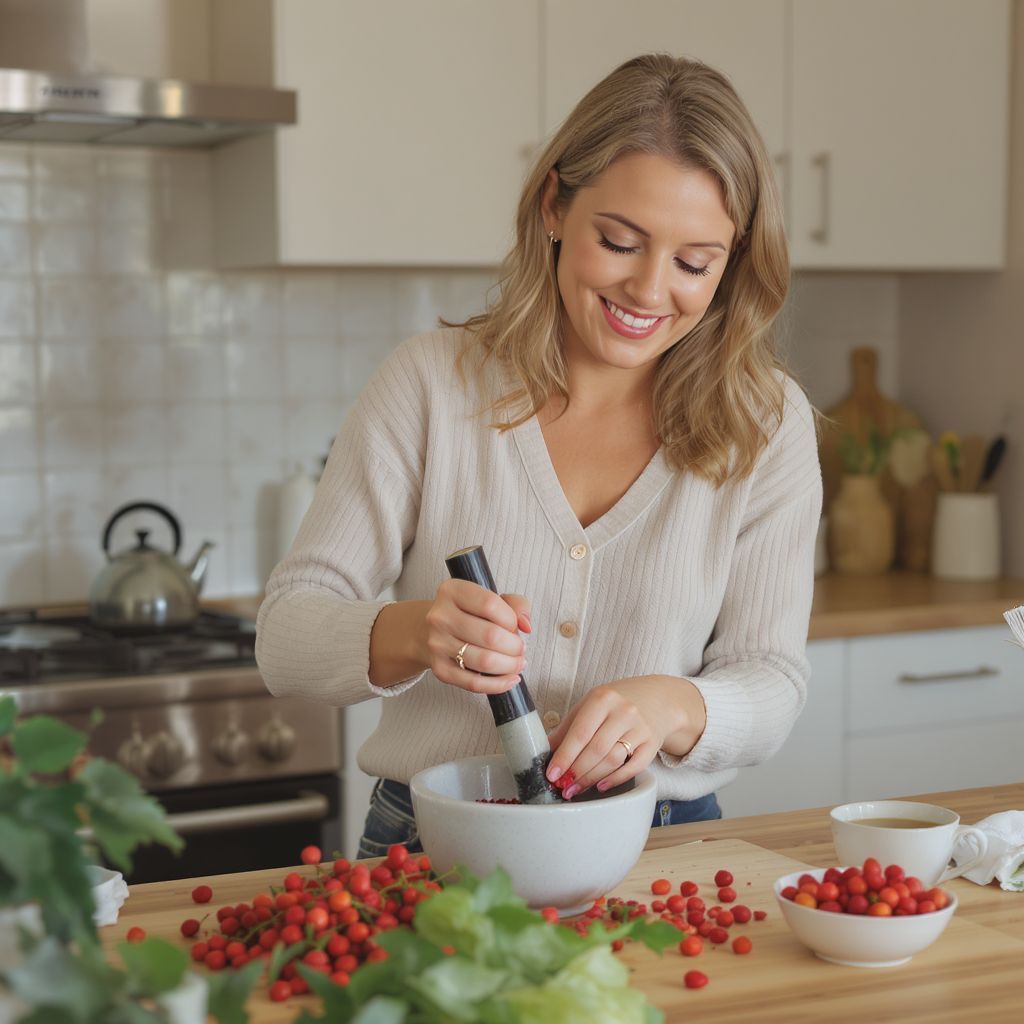A csipkebogyó tea gazdag C-vitaminban és antioxidánsokban.
