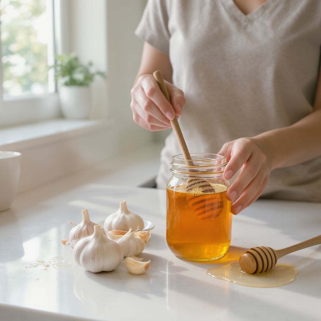 A méz és fokhagyma erősíti az immunrendszert természetes módon.