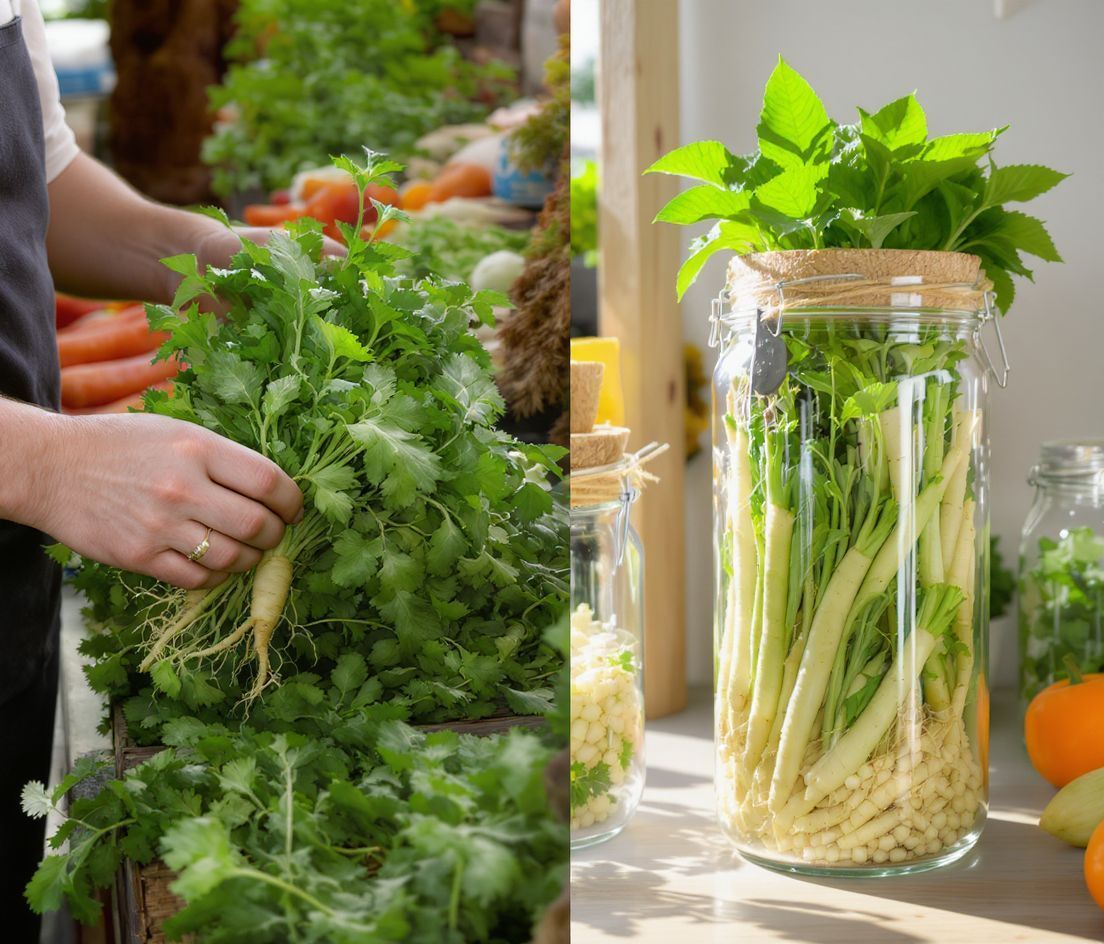 A császárgyökér tárolása hűvös, sötét helyen ajánlott.