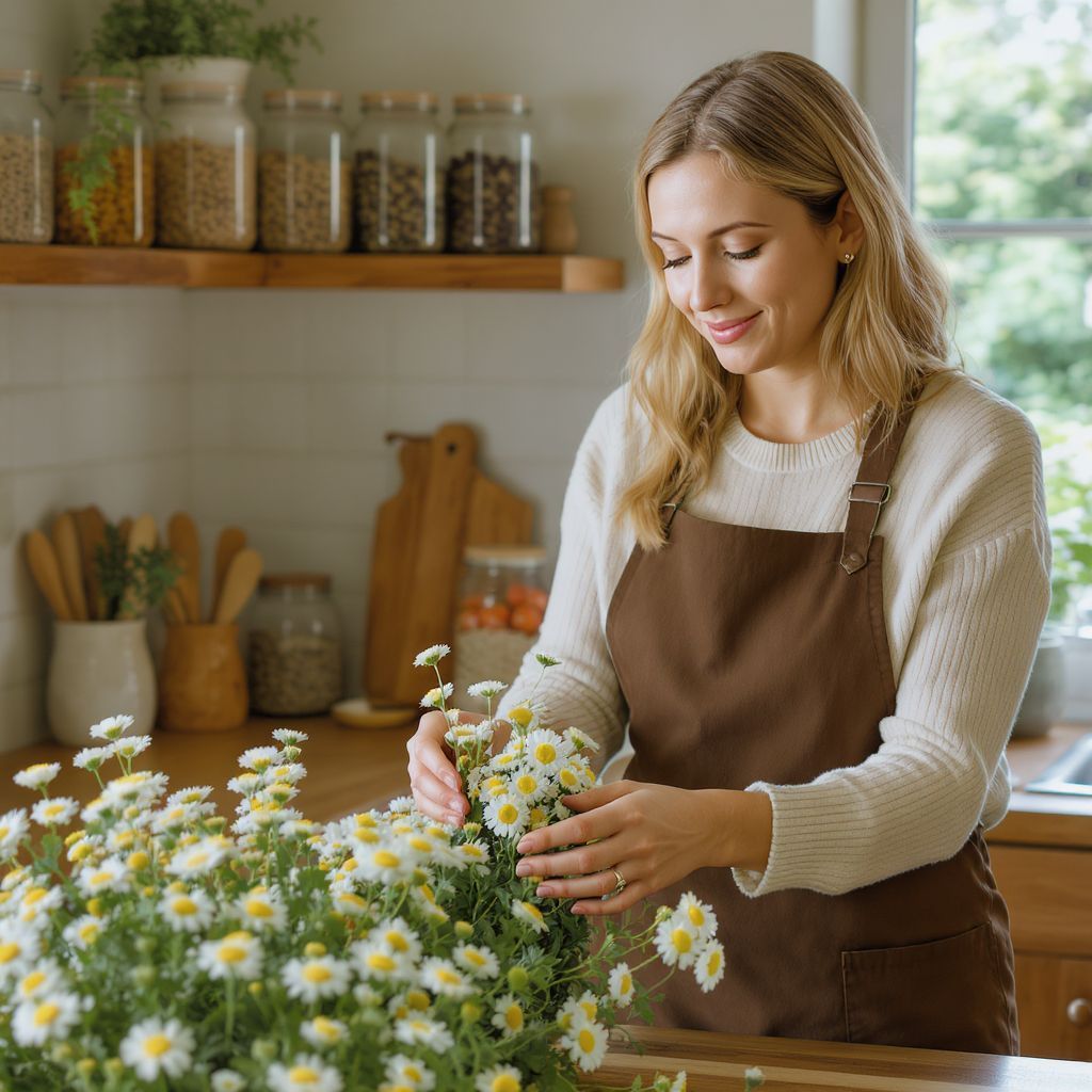 A friss kamillát hűvös, sötét helyen tároljuk.