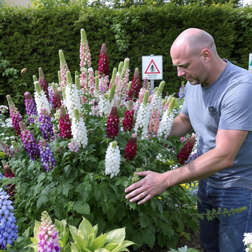A farkasboroszlán látványos, de erősen mérgező növény.