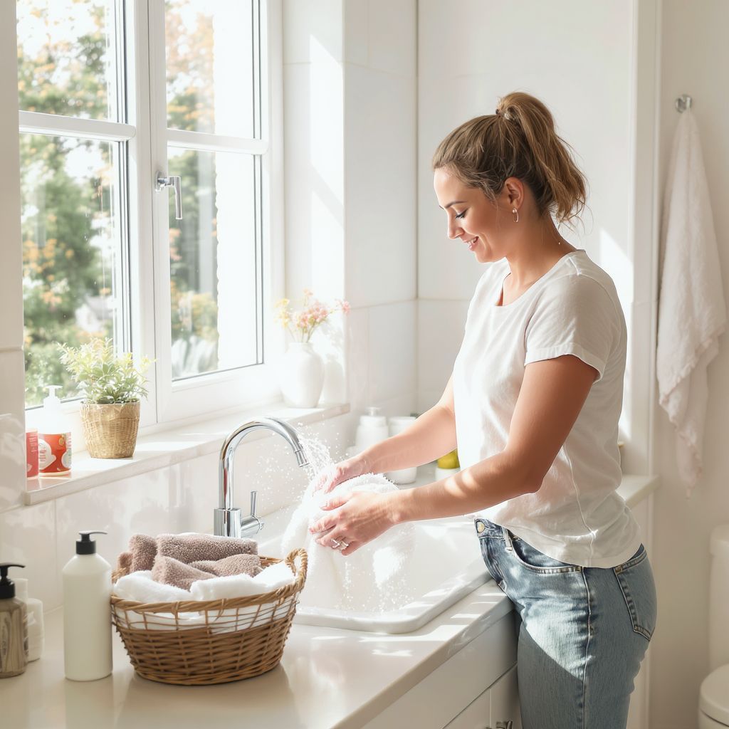A tiszta törülköző csökkenti a baktériumok terjedését.
