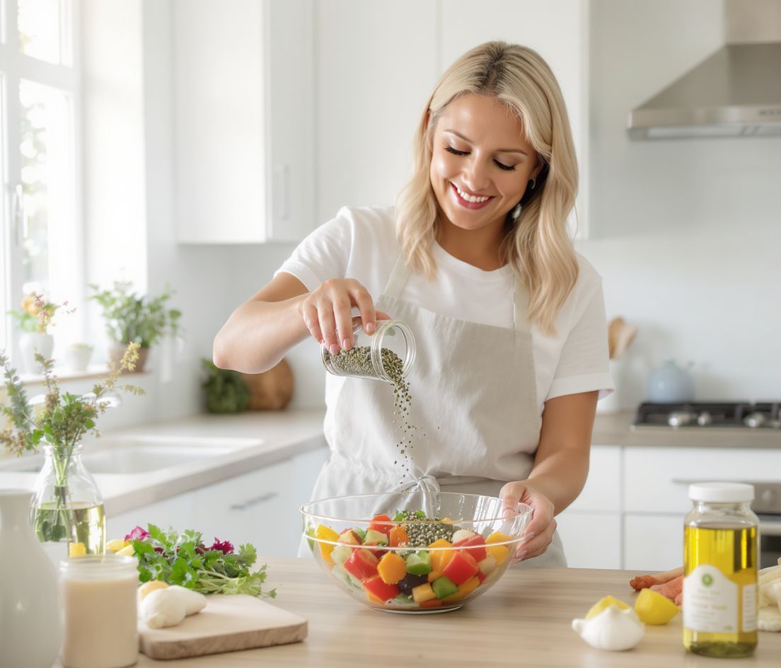 A kendermag gazdag omega-3 zsírsavakban, egészséges táplálék.