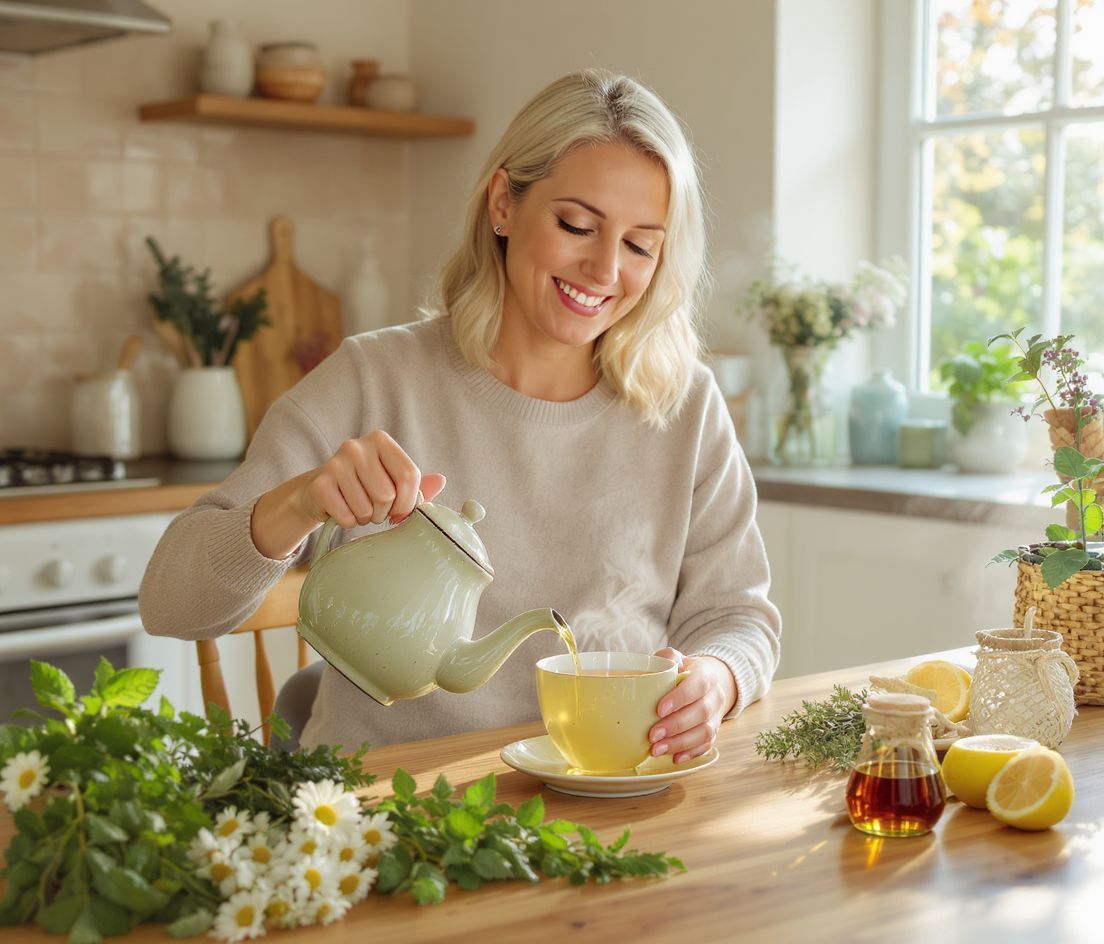 A kamilla teája gyulladáscsökkentő hatású torokfájásra.