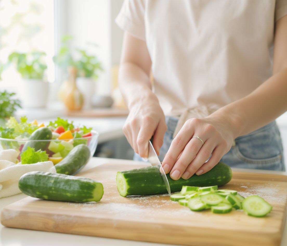 Az uborka valójában gazdag K-vitamint tartalmaz, ami segít.