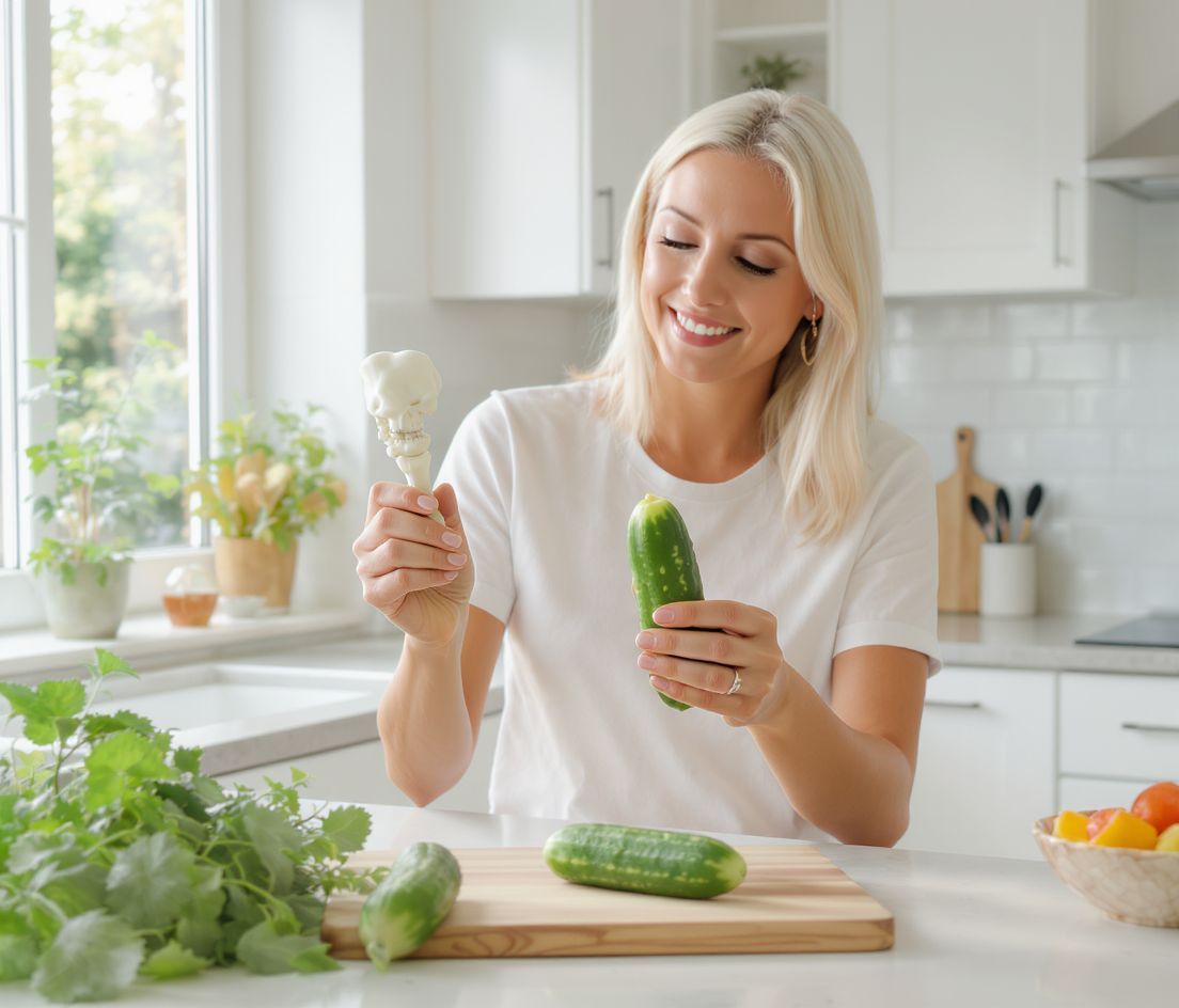 Az uborka gazdag K-vitaminban, ami erősíti a csontokat.