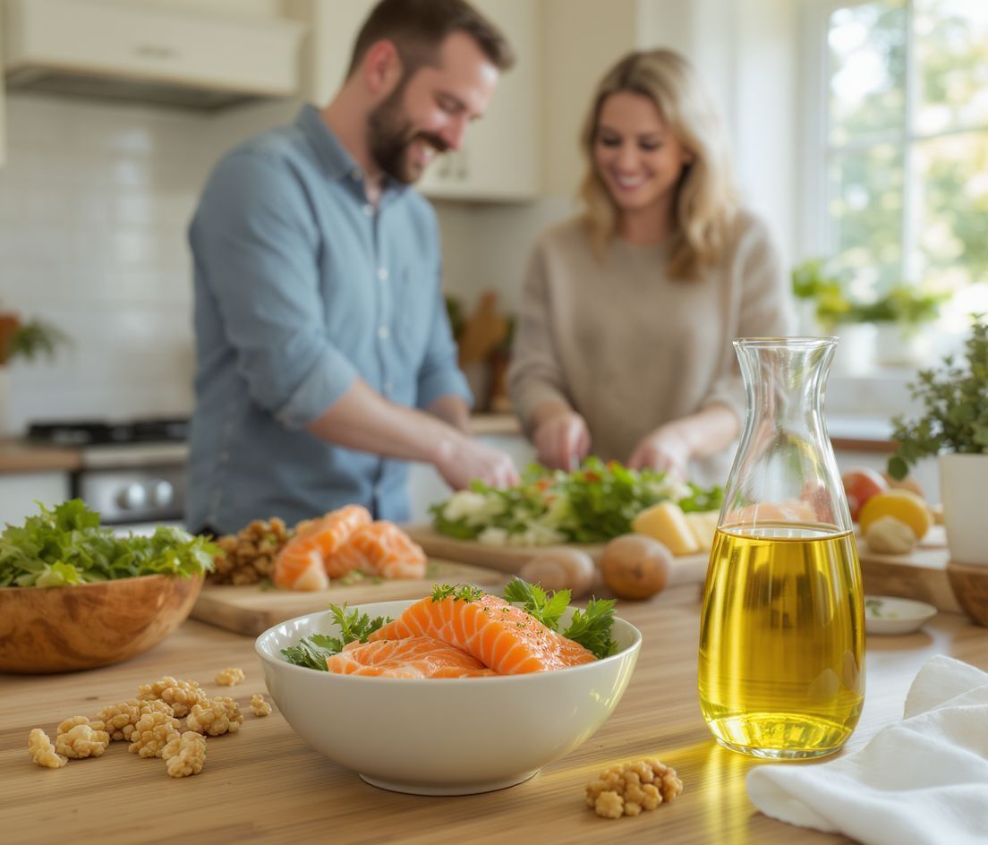 Az omega-3 zsírsavak javítják a szív egészségét.