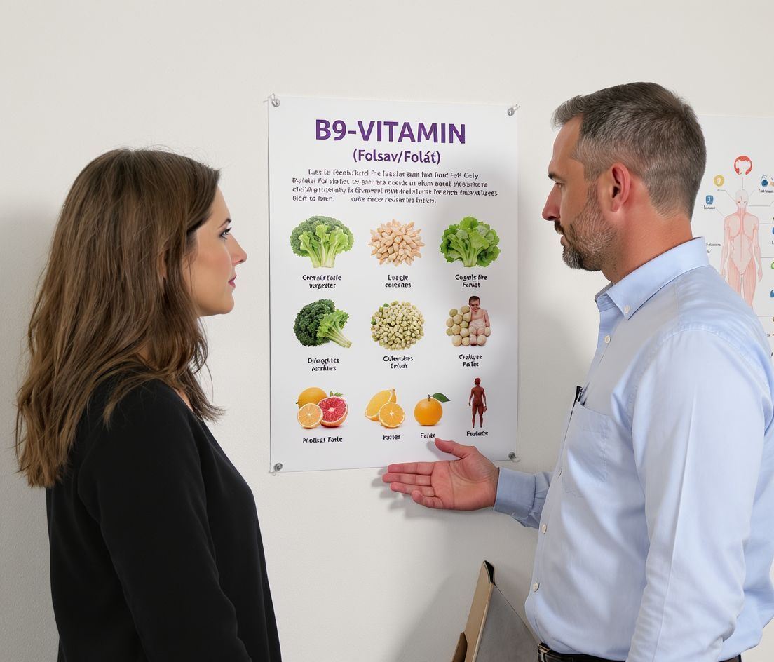 A B9-vitamin nélkülözhetetlen a magzati fejlődéshez.