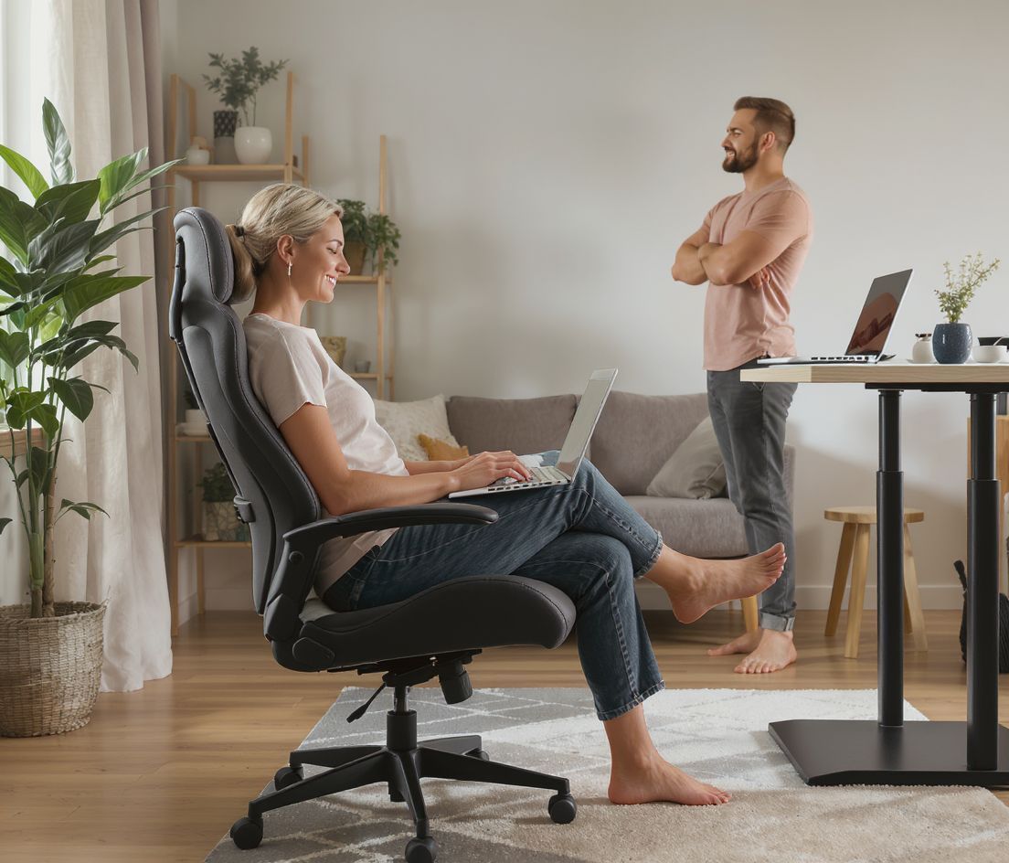 Az ergonómia javítja a hát egészségét otthon és munkahelyen.