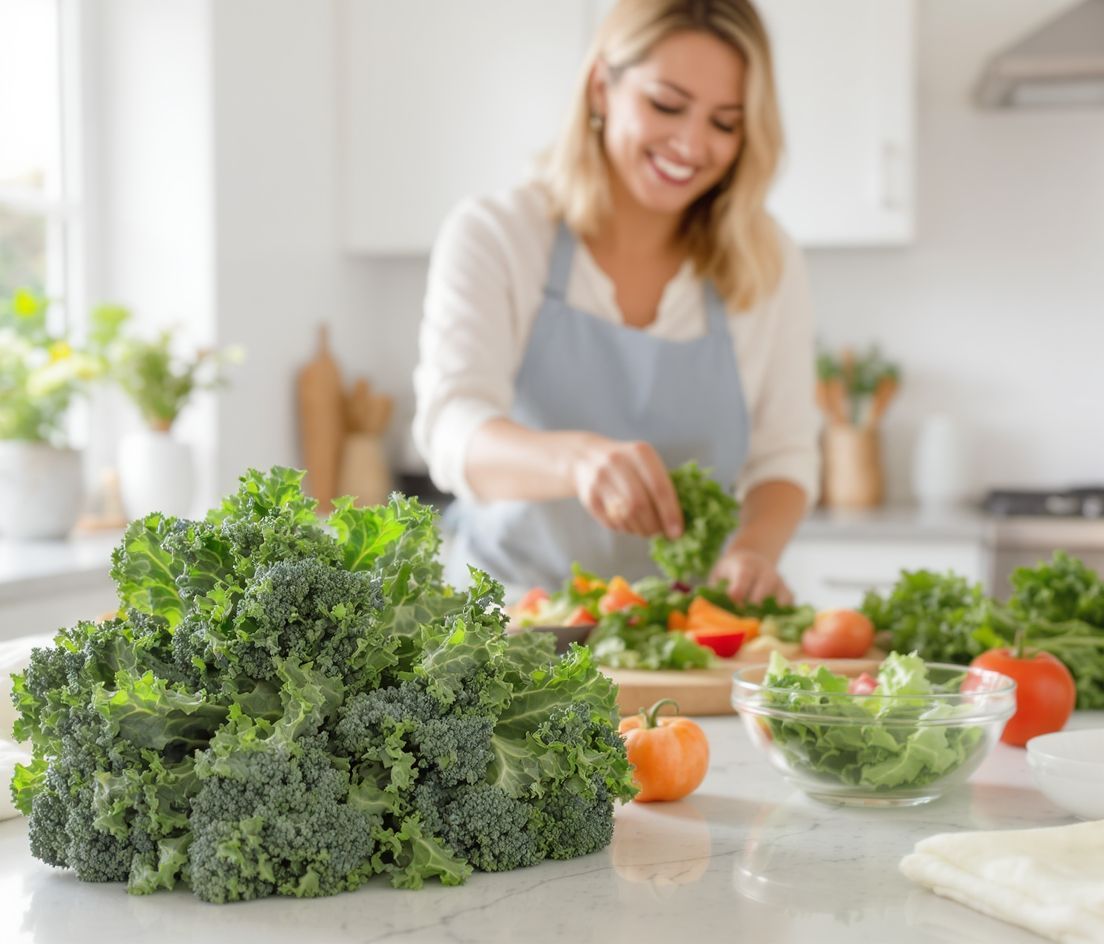 A kelkáposzta gazdag antioxidánsokban, támogatja a látást.